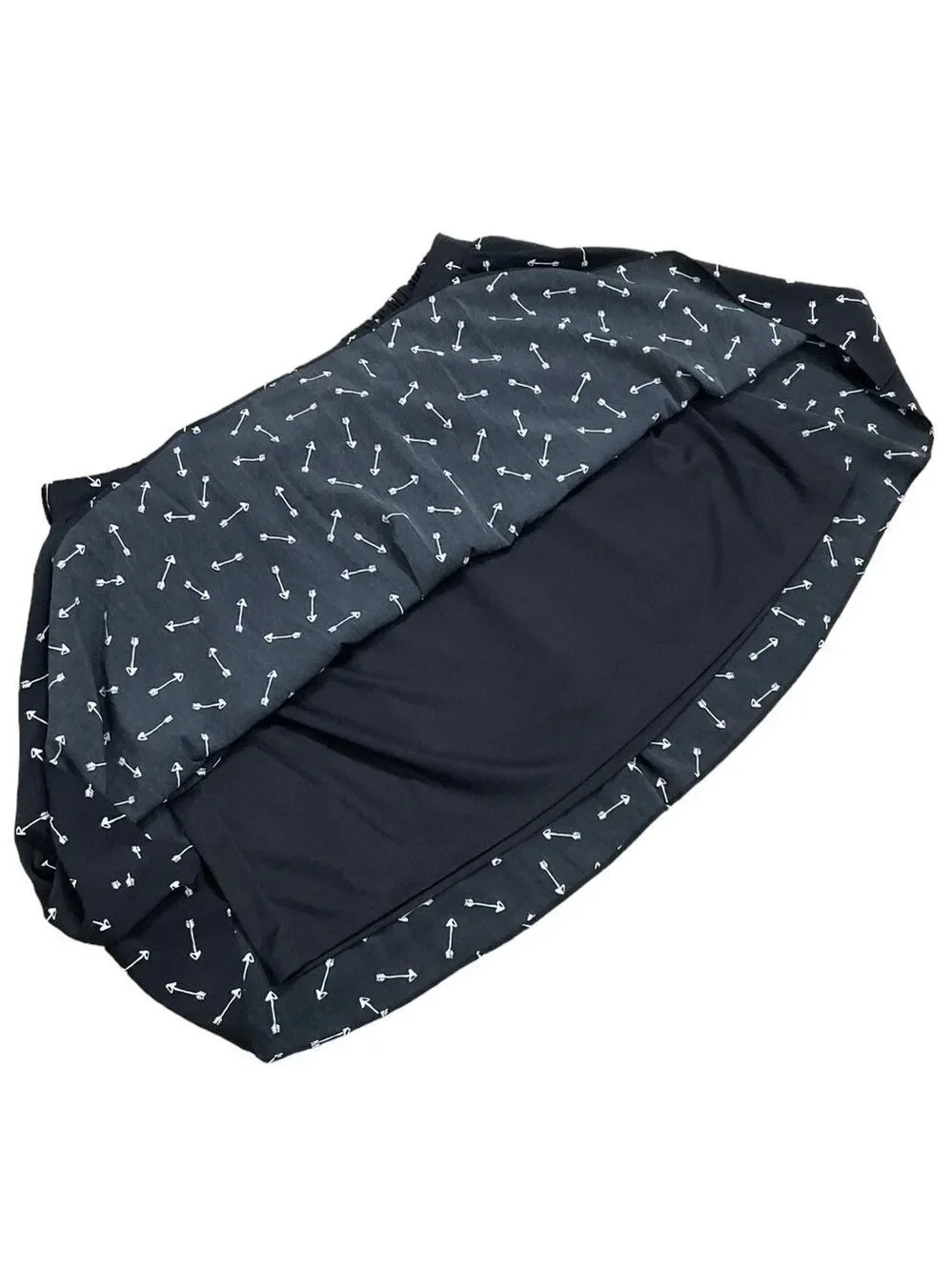 NWT LC Lauren Conrad Date Night Printed Flirty Skirt Arrow Hearts Print Large
